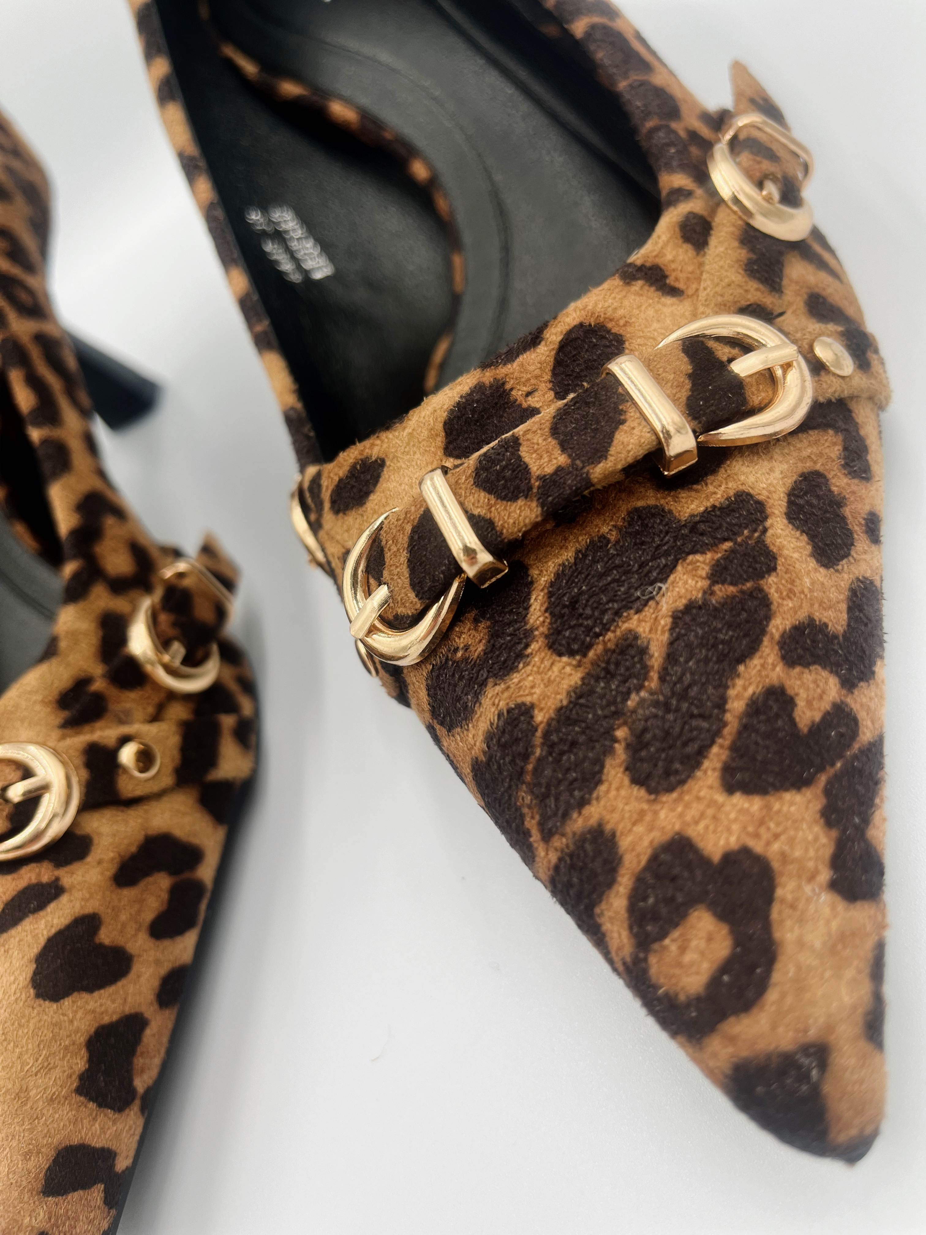 Leopard Kitten Heel