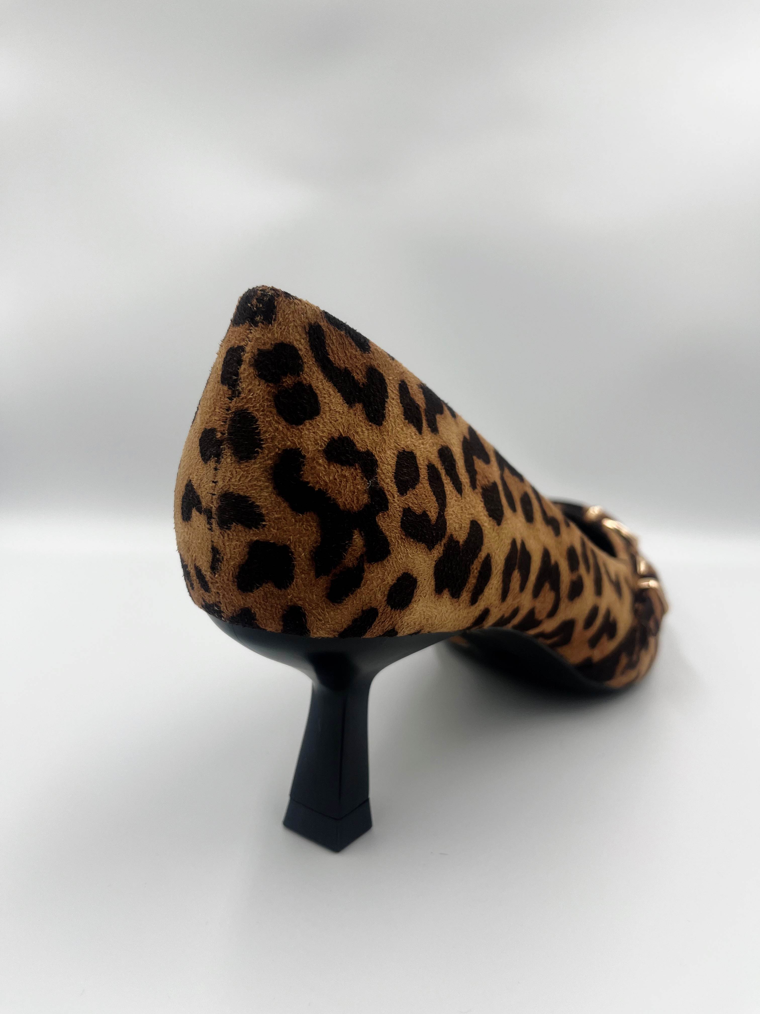 Leopard Kitten Heel