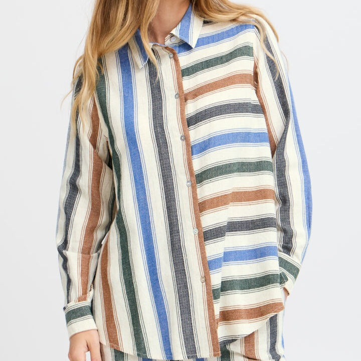 Pulz Multi Striped Shirt