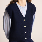 Load image into Gallery viewer, Ichi Buttoned Knitted Vest
