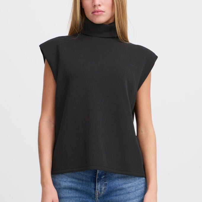 Ichi Turtleneck Sleeveless Top