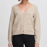 Load image into Gallery viewer, Ichi Pearl Buttoned V Cardigan
