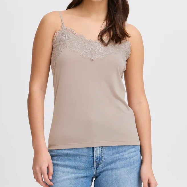 Ichi Lace Trim Camisole