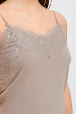 Load image into Gallery viewer, Ichi Lace Trim Camisole
