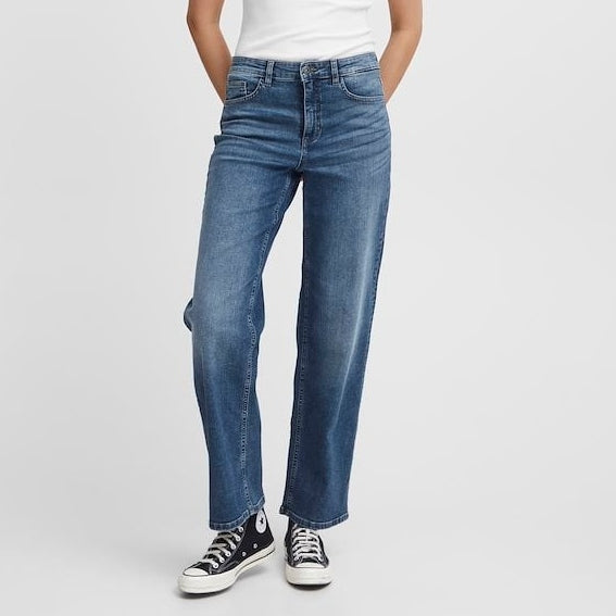 Ichi Twiggy Straight Long Denim Jeans