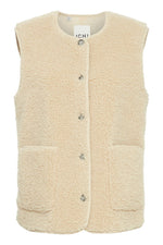 Load image into Gallery viewer, Ichi Teddy Waistcoat With Patched Pockets
