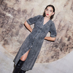 Ichi Midi Denim Dress