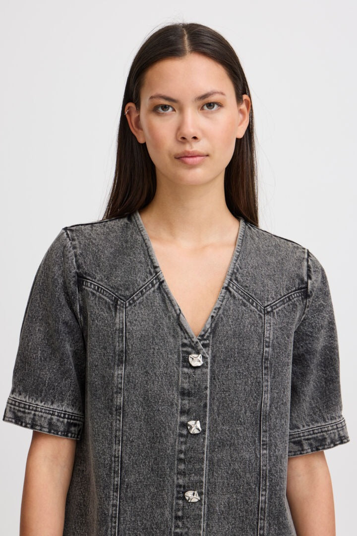 Ichi Midi Denim Dress