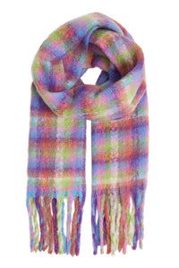 Ichi Check Tassel Scarf