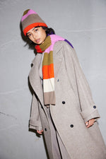 Load image into Gallery viewer, Ichi Ribbed Stripe Scarf
