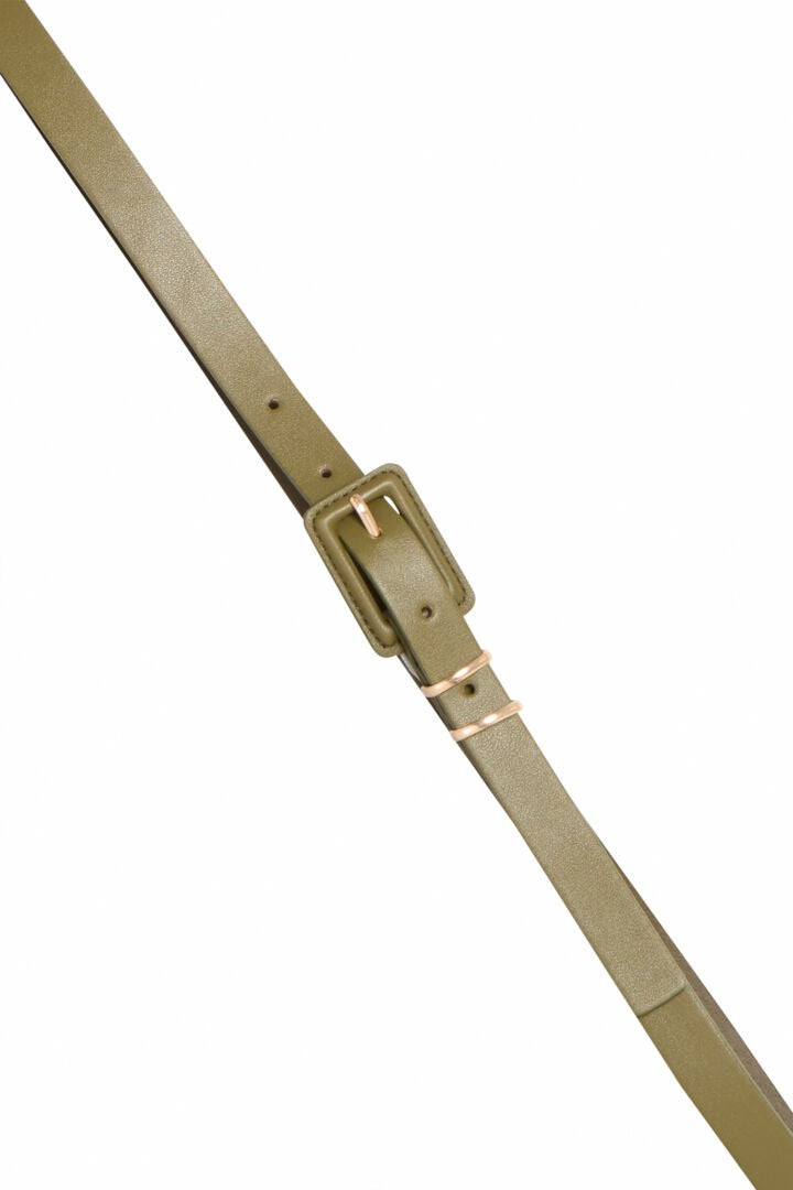 Ichi Skinny Belt With Gold Hardware