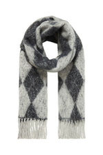 Load image into Gallery viewer, Ichi Diamond Print Knitted Scarf
