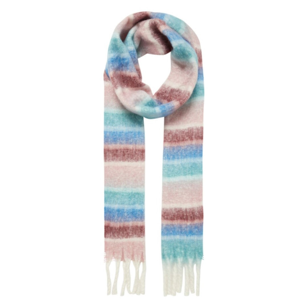 Ichi Striped Tassel Scarf