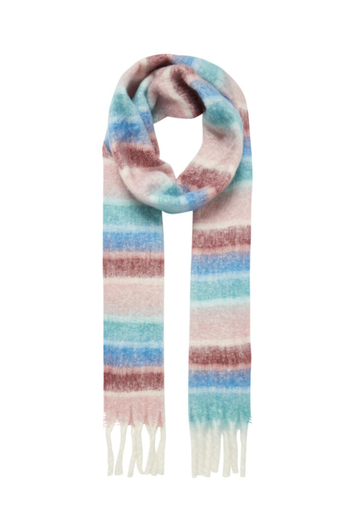 Ichi Striped Tassel Scarf