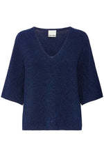 Load image into Gallery viewer, Ichi Sparkle V-neck Top
