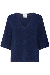 Ichi Sparkle V-neck Top