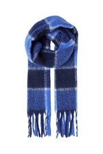 Load image into Gallery viewer, Ichi Checked Tassel Scarf
