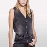 Load image into Gallery viewer, Sisley Denim Waistcoat Vest
