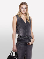 Load image into Gallery viewer, Sisley Denim Waistcoat Vest
