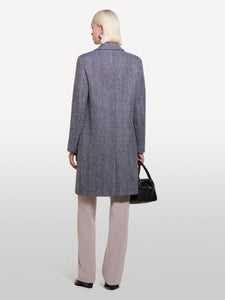 Sisley Wool Blend Chevron Coat