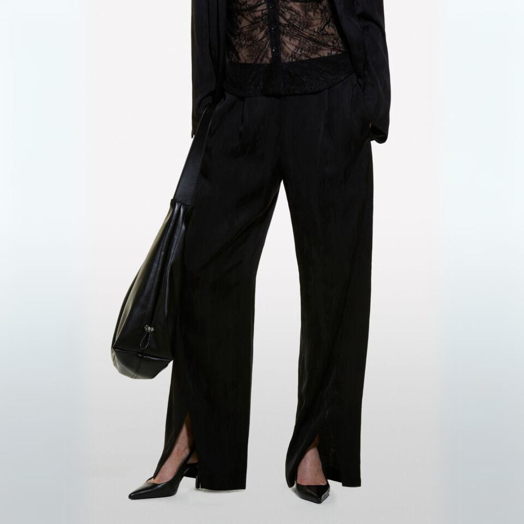 Sisley Jacquard Satin Trousers