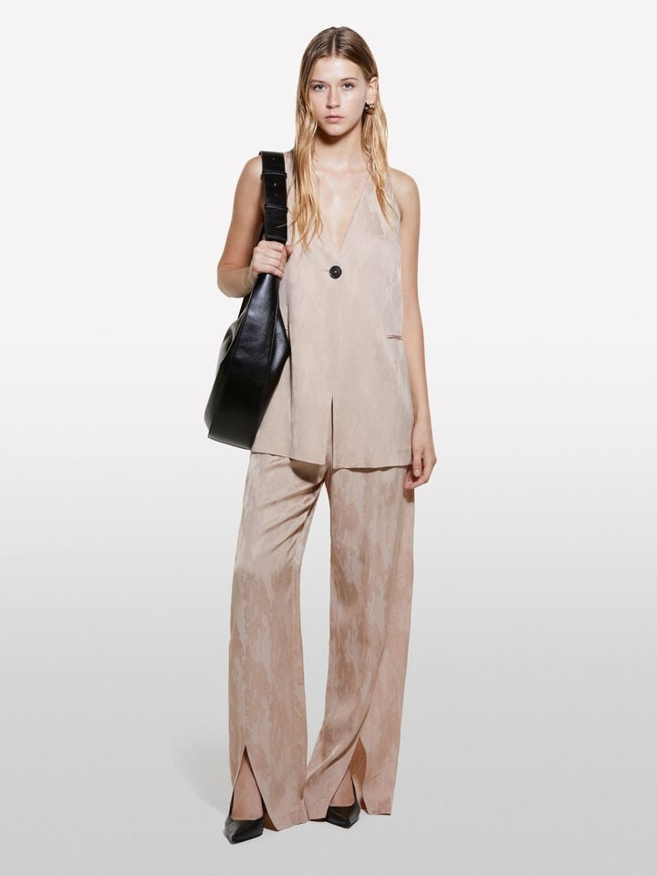 Sisley Jacquard Satin Trousers