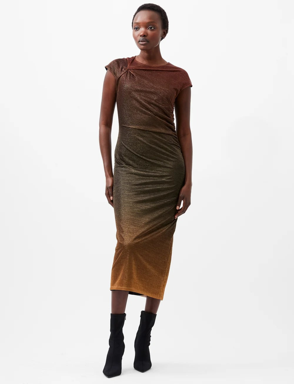 French Connection Sela Lurex Midi Dress