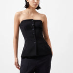 Load image into Gallery viewer, French Connection Harrie Suiting Strapless Top
