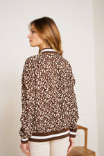 Load image into Gallery viewer, Leopard Print Bomber Jacket
