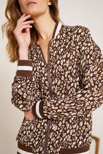 Load image into Gallery viewer, Leopard Print Bomber Jacket
