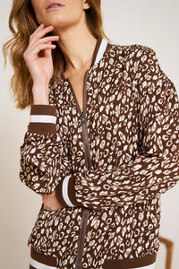 Leopard Print Bomber Jacket