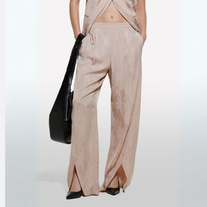 Sisley Jacquard Satin Trousers