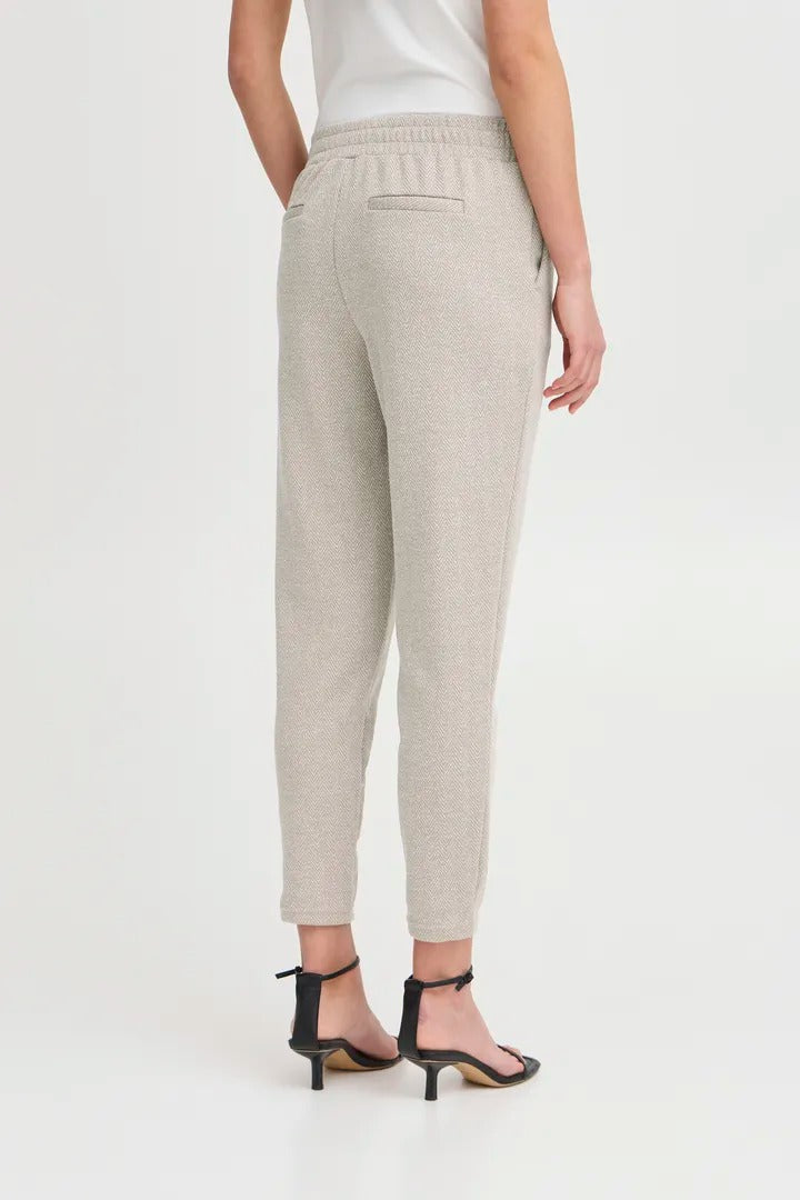 Ichi Kate Jacquard Tapered Trousers