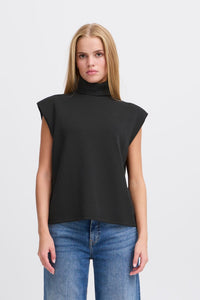 Ichi Turtleneck Sleeveless Top