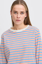 Load image into Gallery viewer, Ichi Cotton Long Sleeve Striped T-shirt
