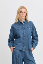 Load image into Gallery viewer, Ichi Denim Shirt Oversized Fit
