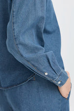 Load image into Gallery viewer, Ichi Denim Shirt Oversized Fit
