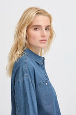 Load image into Gallery viewer, Ichi Denim Shirt Oversized Fit
