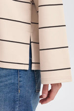 Load image into Gallery viewer, Ichi Boxy Striped Long Sleeve Top
