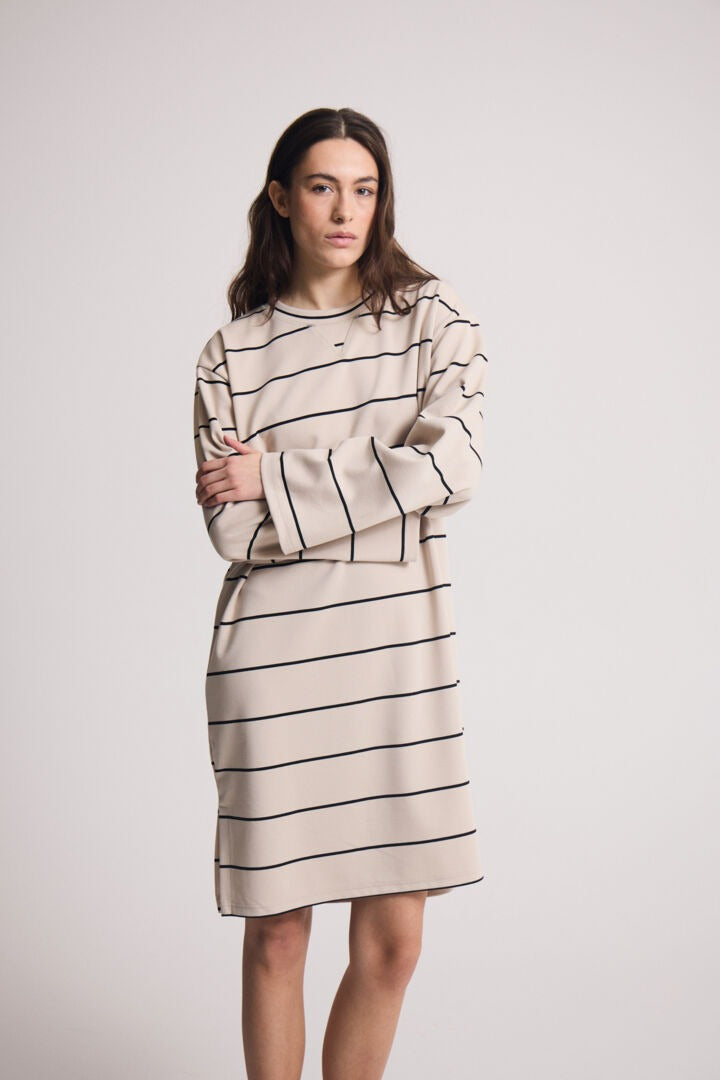 Ichi Jeresy Striped Dress