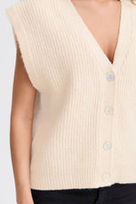 Load image into Gallery viewer, Ichi Buttoned Knitted Vest
