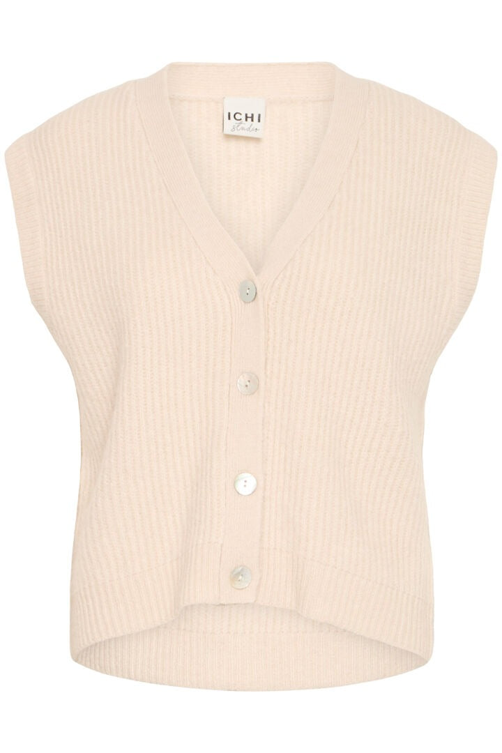 Ichi Buttoned Knitted Vest