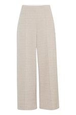 Load image into Gallery viewer, Ichi Jacquard Cropped Wide Leg Trousers
