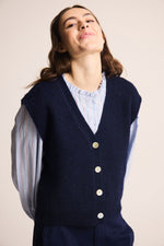 Load image into Gallery viewer, Ichi Buttoned Knitted Vest
