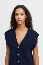 Load image into Gallery viewer, Ichi Buttoned Knitted Vest
