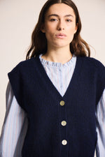 Load image into Gallery viewer, Ichi Buttoned Knitted Vest
