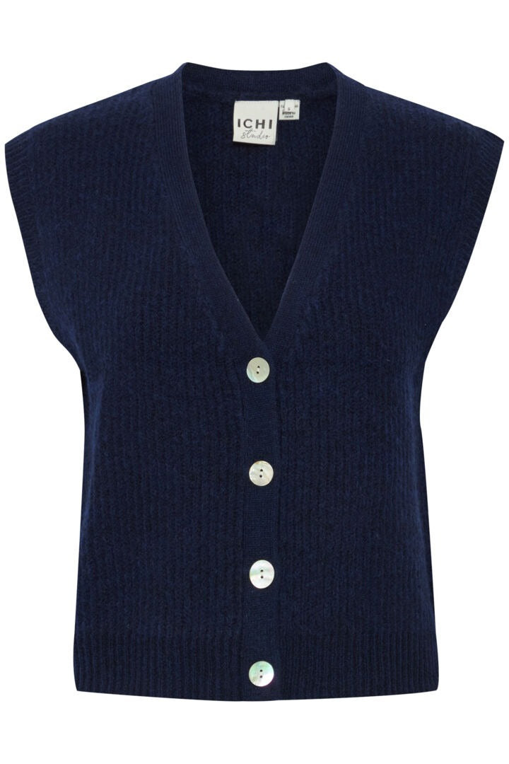 Ichi Buttoned Knitted Vest