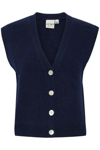 Ichi Buttoned Knitted Vest