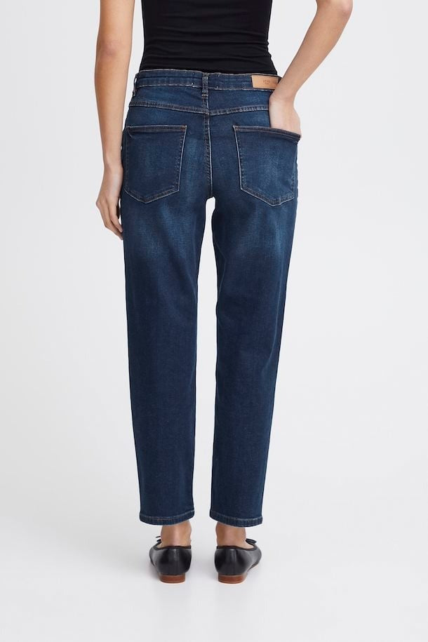 Ichi Raven Straight Leg Cropped Jean