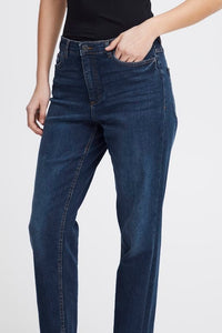 Ichi Raven Straight Leg Cropped Jean